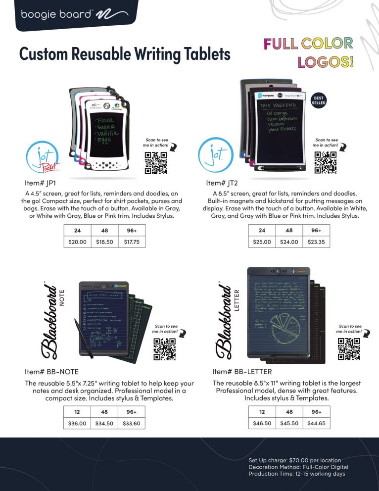 Boogie Boards are the hot item! Digital note book collection. 