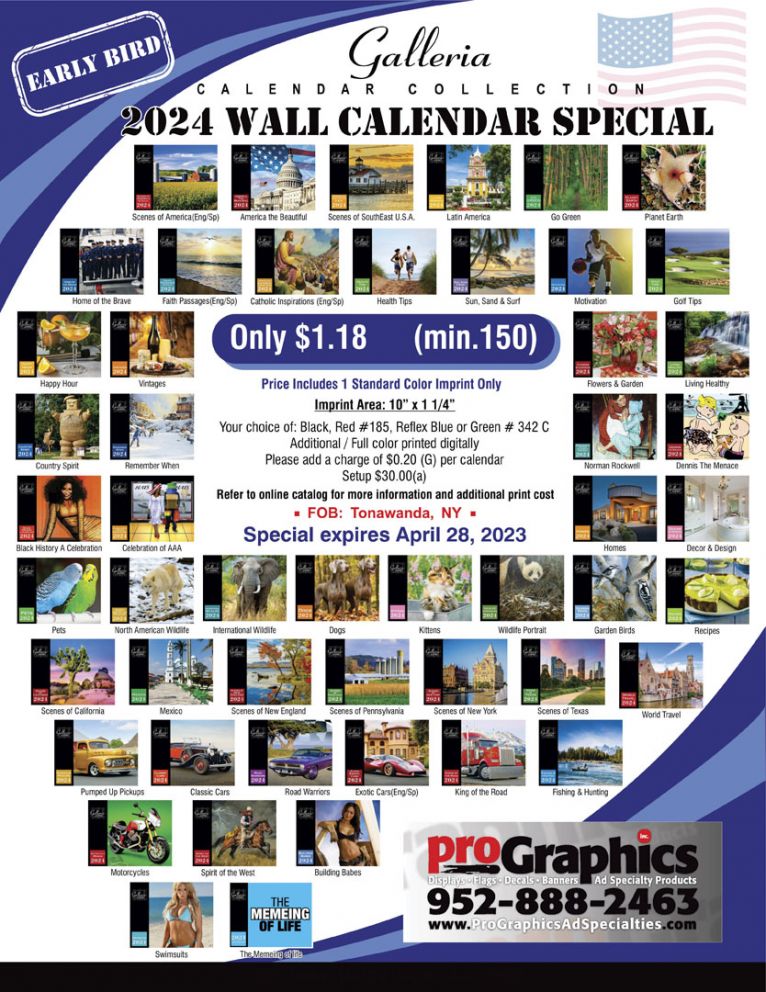 Get a jump on 2024 calendars at lowest prices of the year.