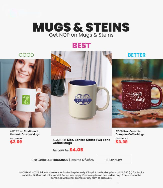 Mugs are always popular.