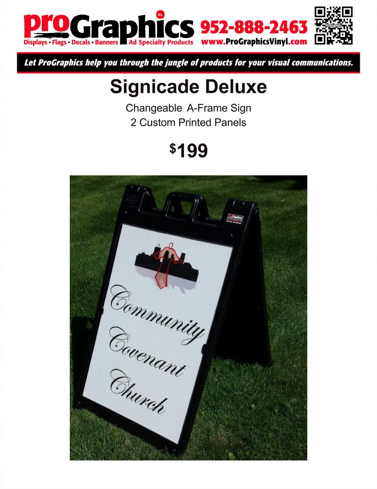 Signicade Deluxe comes with two 4CP printed panel.